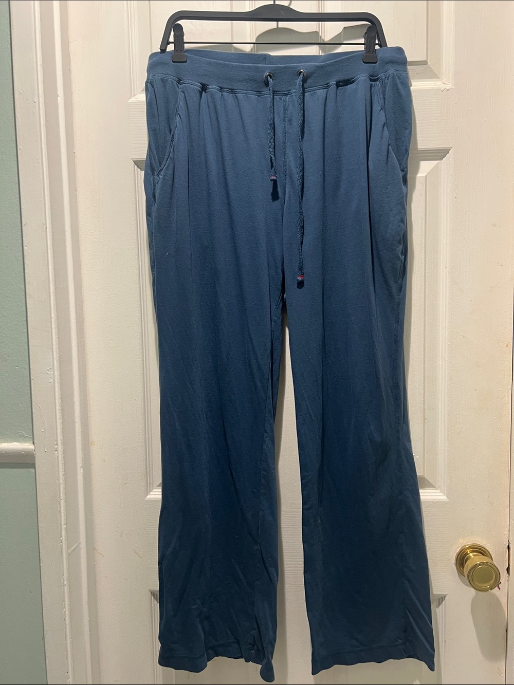 Daniel Buchner Men's Drawstring Blue Relaxed-Fit Pajama/Lounge Pants